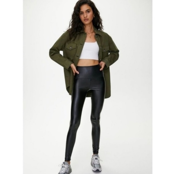Wilfred Daria Pants Faux Leather Leggings Size Large Blogger’s Favorite - Picture 2 of 9